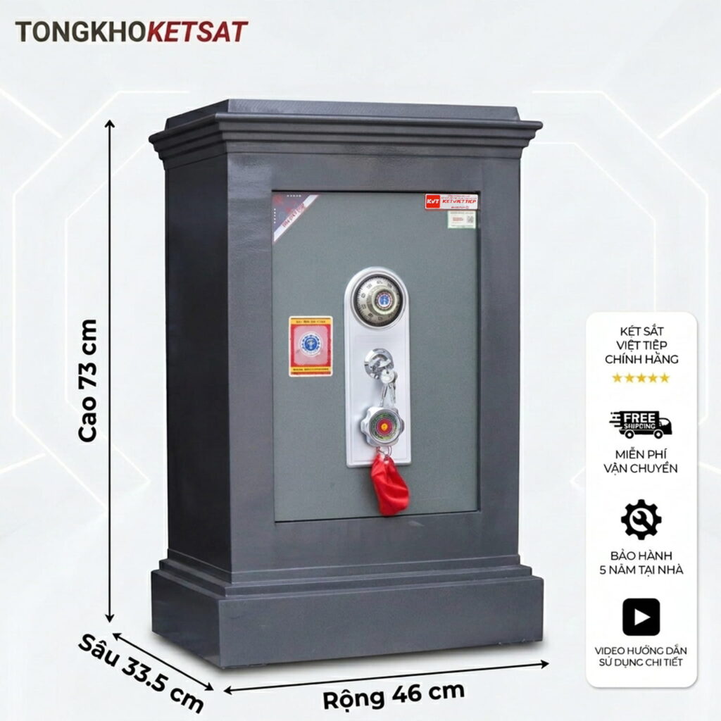 Két Sắt Khóa Cơ Việt Tiệp K35KC – Chống Cháy Cao, Bền, Giá Rẻ Cho Gia Đình