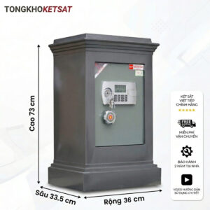 Két sắt Việt Tiệp K35DT điện tử – Cánh 5 ly đúc đặc, pin lắp trong, chống trộm toàn diện