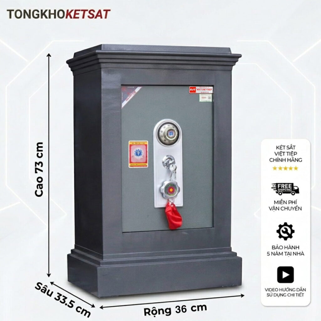 Két Sắt Khóa Cơ Việt Tiệp K35KC – Chống Cháy Cao, Bền, Giá Rẻ Cho Gia Đình