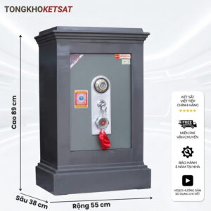Két sắt Việt Tiệp K56KC Khóa cơ cỡ lớn – 120kg, 3 ngăn, chống cháy cao cấp