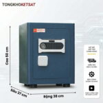 Két Sắt Mini Điện Tử Việt Tiệp SC34DT – Thép 7 Ly, 12 Mã Số, Chốt 4 Chiều, Pin Lắp Trong (Màu Xanh Than)