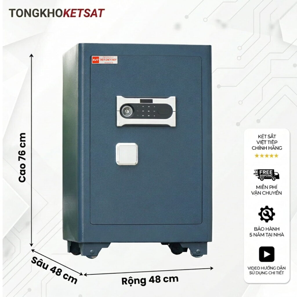 Két Sắt Siêu Cường Việt Tiệp SC76DT Khóa Điện Tử 12 Số Cao Cấp (Màu Xanh Than)