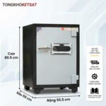 Két sắt Việt Tiệp KV100DT – khóa điện tử 12 mã số, 150kg, hèm tam cấp, bảo hành 5 năm
