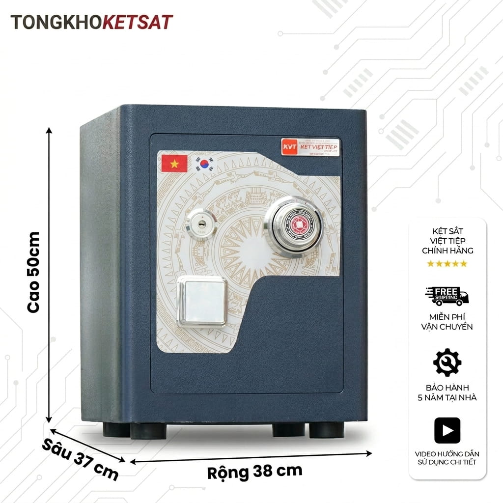 Két Sắt Siêu Cường SC34DM Khóa Cơ Đổi Mã (Màu Xanh Than)