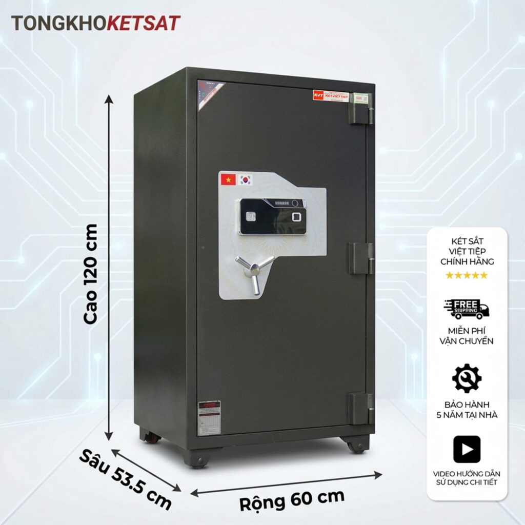 Két Sắt Cỡ Lớn Việt Tiệp Khóa Vân Tay Điện Tử KCC240VTDT