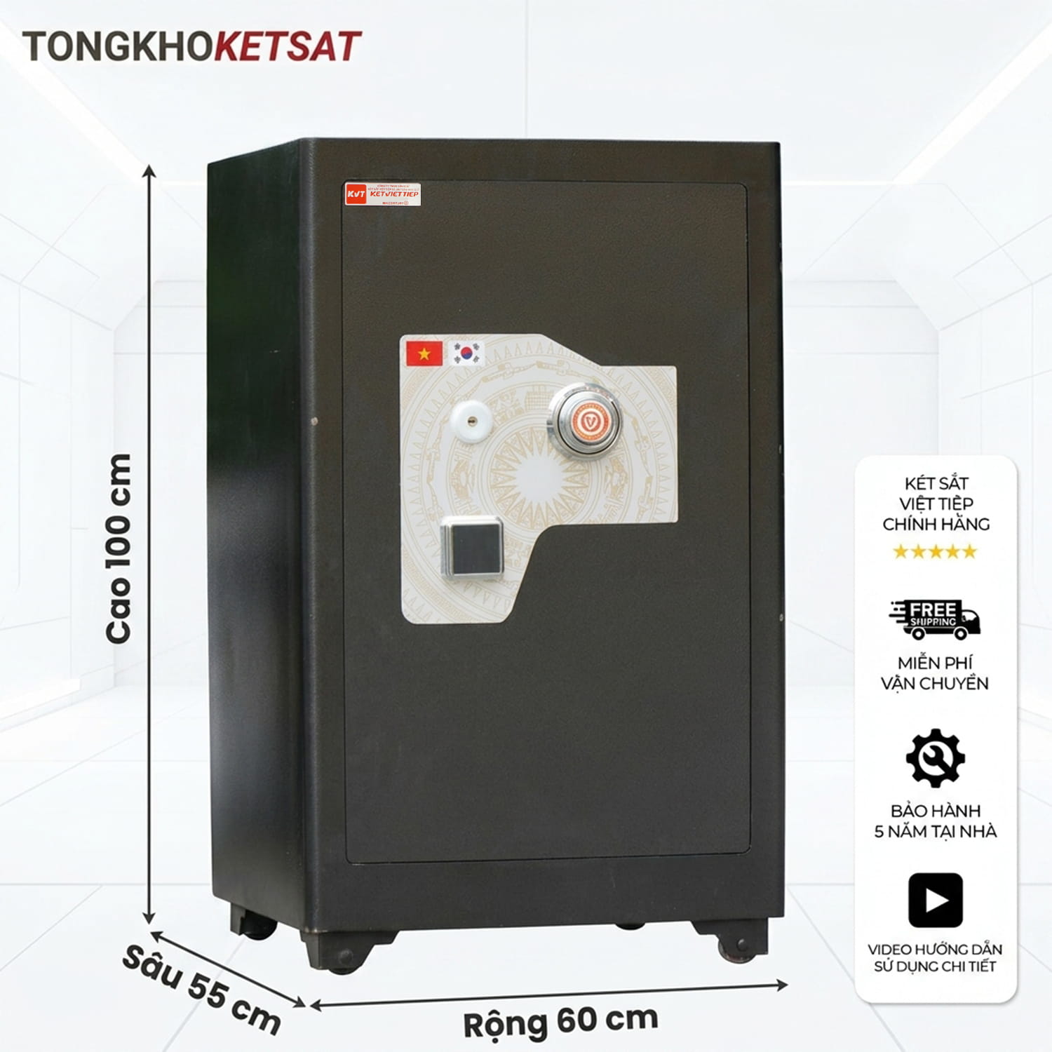 Két Sắt Siêu Cường Việt Tiệp Cỡ Lớn SC100DM Khóa Cơ Đổi Mã