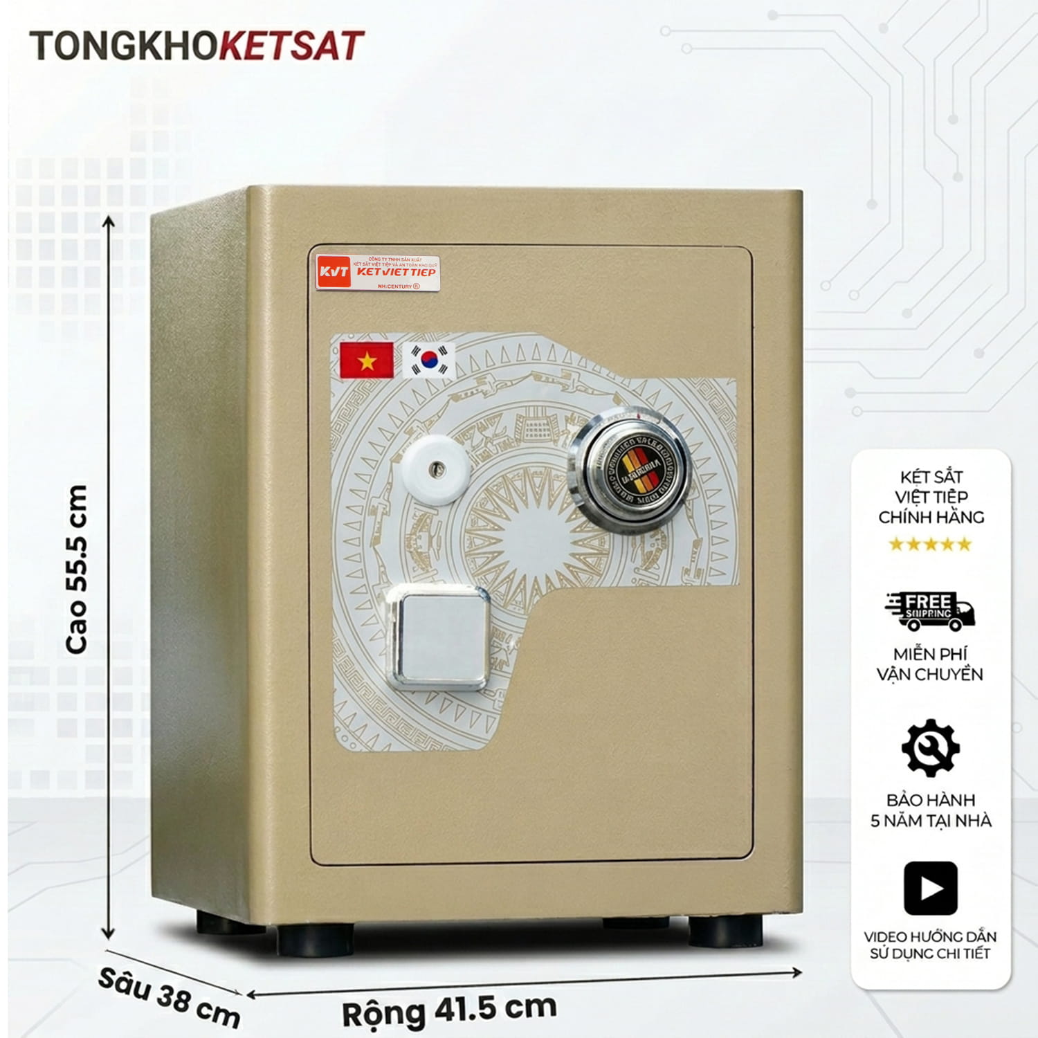 Két sắt Việt Tiệp SC40DM khóa cơ đổi mã