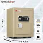 Két Sắt Siêu Cường Việt Tiệp SC40VTDT Vân Tay Điện Tử Báo Động Điện Thoại 24/7 (Màu Vàng Cát)