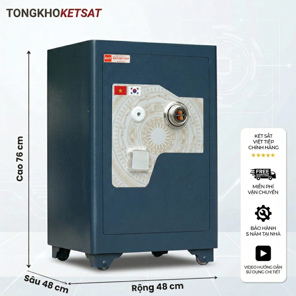 Két Sắt Siêu Cường Việt Tiệp SC76DM Khóa Cơ Đổi Mã (Màu Xanh Than)