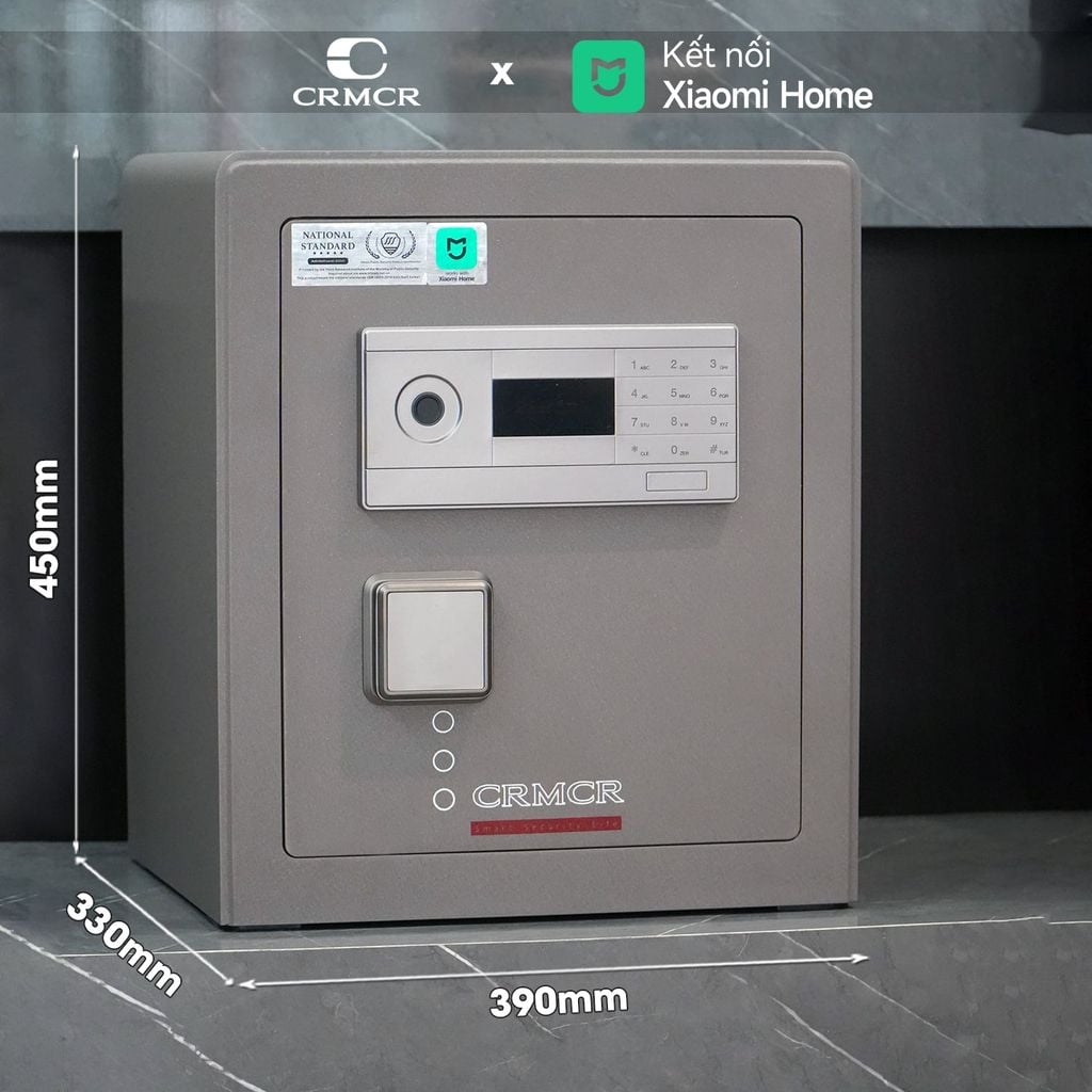Két Sắt Xiaomi CRMCR 45LB Vân Tay Điện Tử Xác Minh Danh Tính Người Mở
