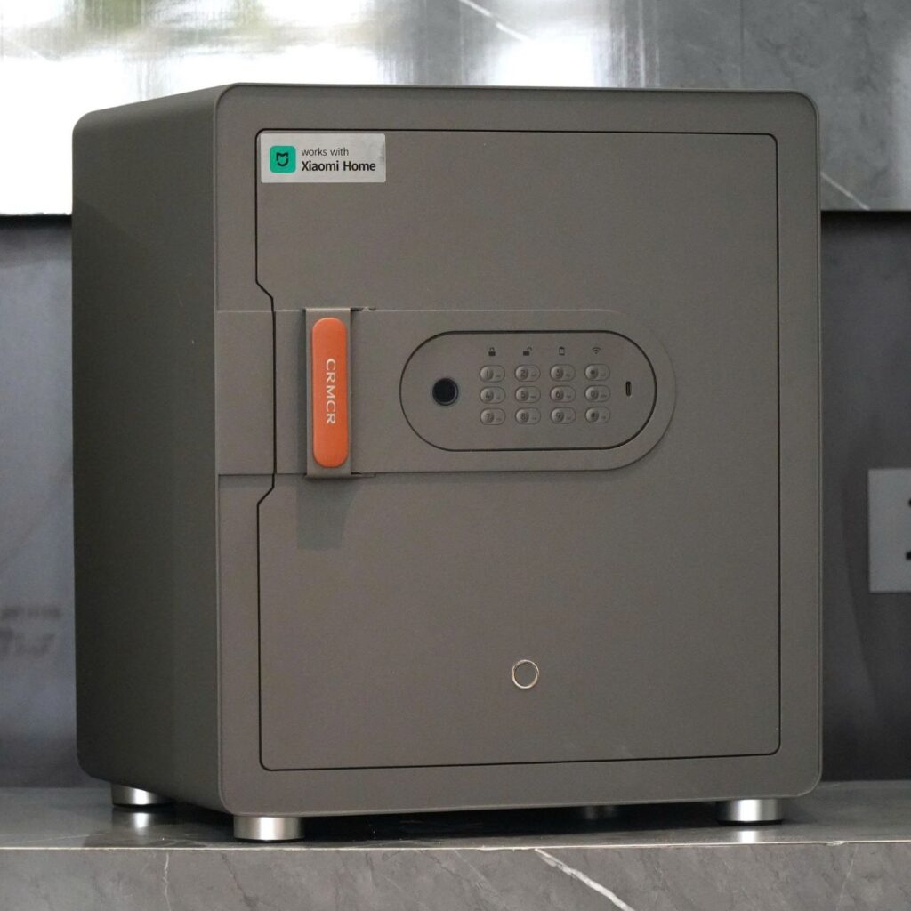 Két Sắt nhập khẩu Xiaomi CRMCR 45MS – Vân Tay Điện Tử Xác Minh Danh Tính Người Mở (Màu Xám Titan)