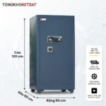 Két sắt siêu cường Việt Tiệp SC120VTDT – Khóa vân tay điện tử, cảnh báo thông minh, cao 120cm, 210kg
